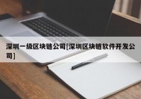 深圳一级区块链公司[深圳区块链软件开发公司]