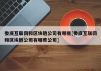 娄底互联网和区块链公司有哪些[娄底互联网和区块链公司有哪些公司]